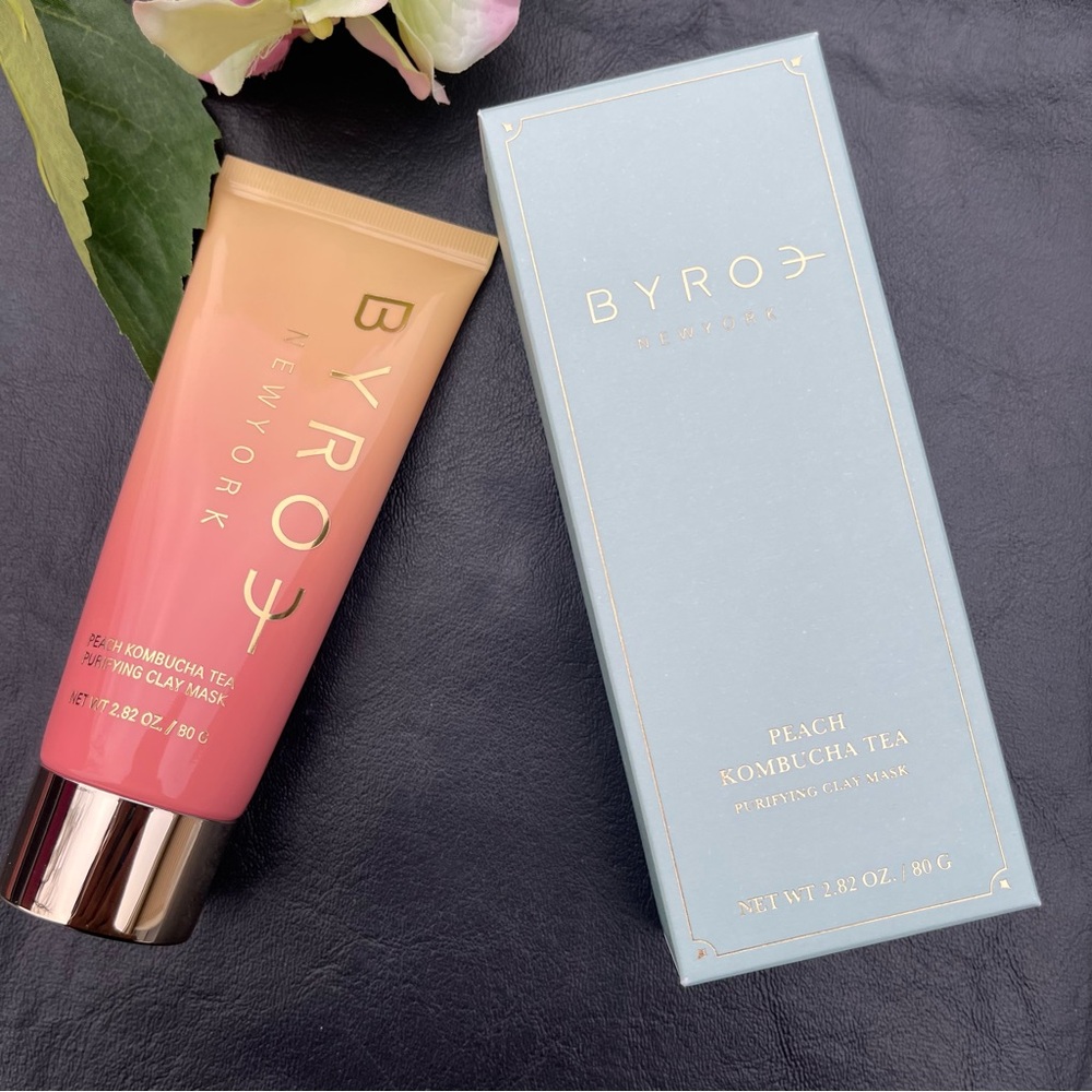 Byroe Peach Kombucha Tea Purifying Clay Mask NIB 2.82 oz.